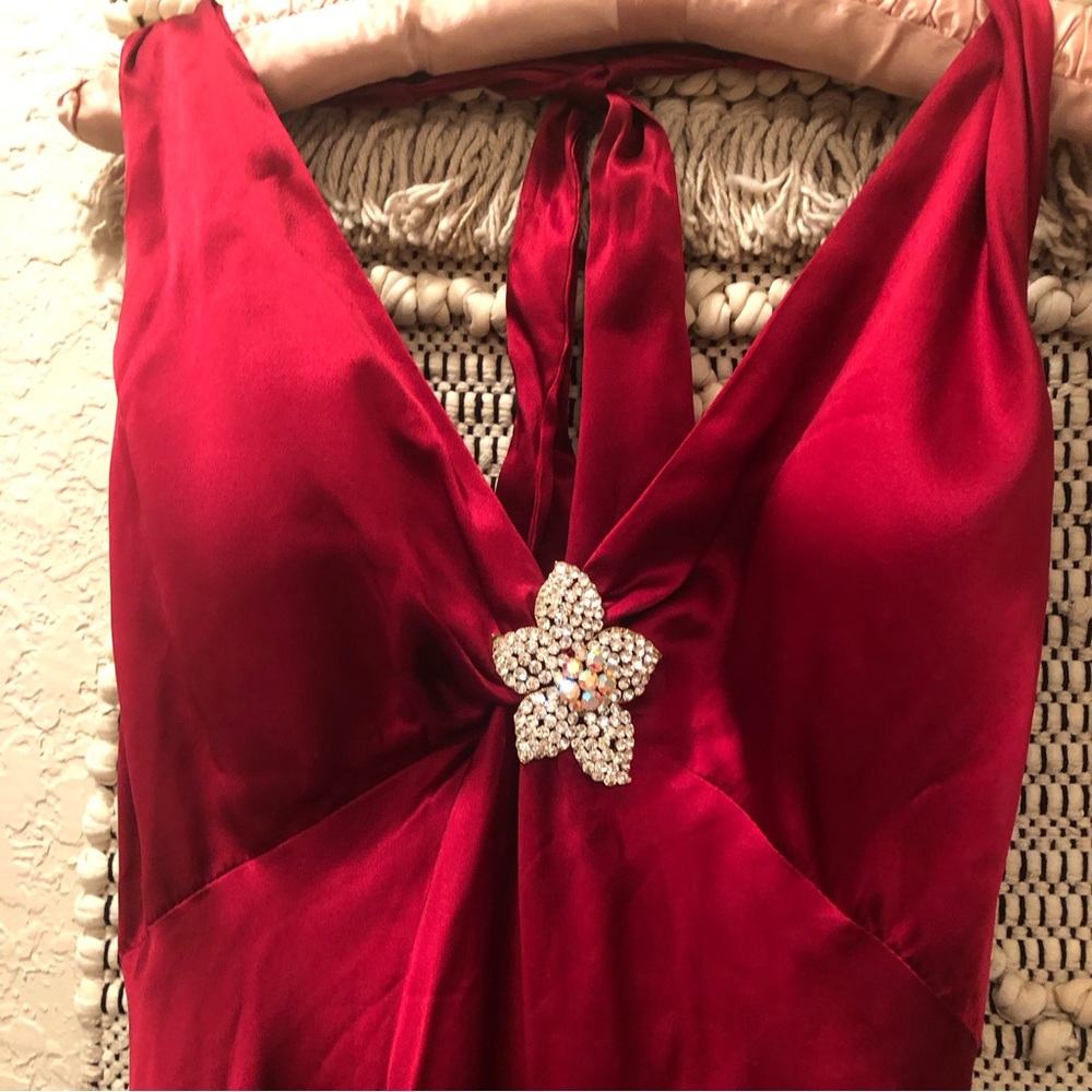 Cache Silk Vintage Dress Red Size 4 - Picture 2 of 15